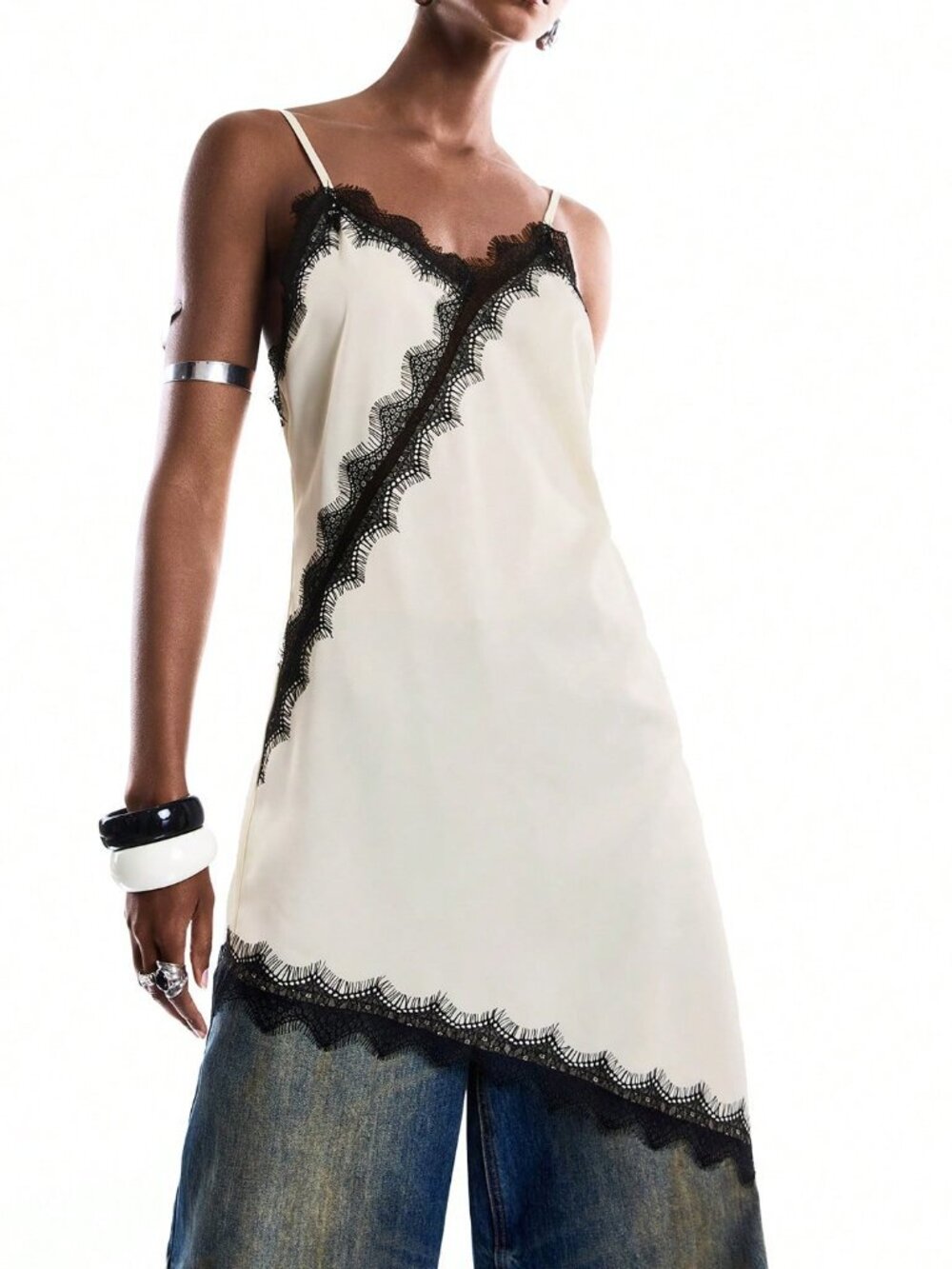 Multicolor Elegant Asymmetrical Ruched Unlined Spaghetti Strap Cami Dress - Picture 5 of 8